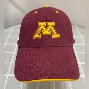 Minnesota Golden Gophers Maroon Baseball Cap Embroidered Gold Hat Athletic Sport